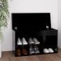 vidaXL Schuhbank mit Kissen Schwarz 80x30x47 cm Holzwerkstoff vidaXL Schuhbank mit Kissen Schwarz 80x30x47 cm Holzwerkstoff