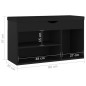 vidaXL Schuhbank mit Kissen Schwarz 80x30x47 cm Holzwerkstoff vidaXL Schuhbank mit Kissen Schwarz 80x30x47 cm Holzwerkstoff
