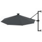 vidaXL Sonnenschirm Wandmontage mit LEDs Metallmast 300 cm Anthrazit vidaXL Sonnenschirm Wandmontage mit LEDs Metallmast 300 cm Anthrazit