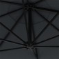 vidaXL Sonnenschirm Wandmontage mit LEDs Metallmast 300 cm Anthrazit vidaXL Sonnenschirm Wandmontage mit LEDs Metallmast 300 cm Anthrazit