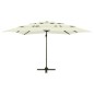 vidaXL Sonnenschirm mit Aluminium-Mast 4-lagig Sandfarben 250x250 cm vidaXL Sonnenschirm mit Aluminium-Mast 4-lagig Sandfarben 250x250 cm