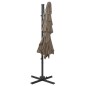 vidaXL Sonnenschirm mit Aluminium-Mast 4-lagig Taupe 250x250 cm vidaXL Sonnenschirm mit Aluminium-Mast 4-lagig Taupe 250x250 cm