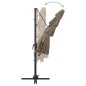 vidaXL Sonnenschirm mit Aluminium-Mast 4-lagig Taupe 250x250 cm vidaXL Sonnenschirm mit Aluminium-Mast 4-lagig Taupe 250x250 cm