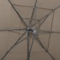 vidaXL Sonnenschirm mit Aluminium-Mast 4-lagig Taupe 250x250 cm vidaXL Sonnenschirm mit Aluminium-Mast 4-lagig Taupe 250x250 cm