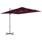 vidaXL Ampelschirm mit Stahlmast Bordeauxrot 250x250 cm vidaXL Ampelschirm mit Stahlmast Bordeauxrot 250x250 cm