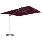 vidaXL Ampelschirm mit Stahlmast Bordeauxrot 250x250 cm vidaXL Ampelschirm mit Stahlmast Bordeauxrot 250x250 cm