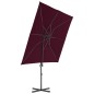 vidaXL Ampelschirm mit Stahlmast Bordeauxrot 250x250 cm vidaXL Ampelschirm mit Stahlmast Bordeauxrot 250x250 cm