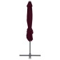 vidaXL Ampelschirm mit Stahlmast Bordeauxrot 250x250 cm vidaXL Ampelschirm mit Stahlmast Bordeauxrot 250x250 cm