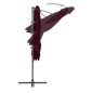 vidaXL Ampelschirm mit Stahlmast Bordeauxrot 250x250 cm vidaXL Ampelschirm mit Stahlmast Bordeauxrot 250x250 cm
