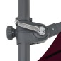 vidaXL Ampelschirm mit Stahlmast Bordeauxrot 250x250 cm vidaXL Ampelschirm mit Stahlmast Bordeauxrot 250x250 cm