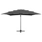 vidaXL Sonnenschirm mit Aluminium-Mast 4-lagig Anthrazit 250x250 cm vidaXL Sonnenschirm mit Aluminium-Mast 4-lagig Anthrazit 250x250 cm
