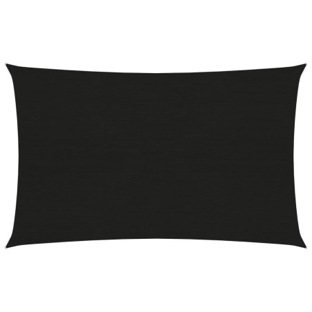 vidaXL Sonnensegel 160 g/m² Schwarz 2x4 m HDPE