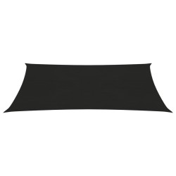 vidaXL Sonnensegel 160 g/m² Schwarz 2x4 m HDPE