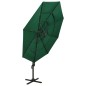 vidaXL Sonnenschirm mit Aluminium-Mast 4-lagig Grün 3x3 m vidaXL Sonnenschirm mit Aluminium-Mast 4-lagig Grün 3x3 m