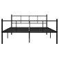 vidaXL Bettgestell Schwarz Metall 140×200 cm vidaXL Bettgestell Schwarz Metall 140×200 cm