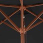 vidaXL Sonnenschirm mit Holzmast Schwarz 150x200 cm