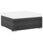 6-tlg. Garten-Lounge-Set mit Auflagen Poly Rattan Schwarz 6-tlg. Garten-Lounge-Set mit Auflagen Poly Rattan Schwarz