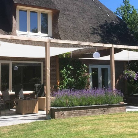 Livin'outdoor Sonnensegel Iseo HDPE Quadratisch 3,6x3,6 m Weiß