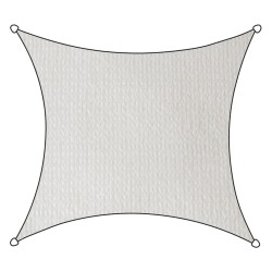 Livin'outdoor Sonnensegel Iseo HDPE Quadratisch 3,6x3,6 m Weiß