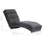 vidaXL Chaiselongue Grau Kunstleder vidaXL Chaiselongue Grau Kunstleder