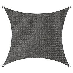 Livin'outdoor Sonnensegel Iseo HDPE Quadratisch 3,6x3,6 m Grau