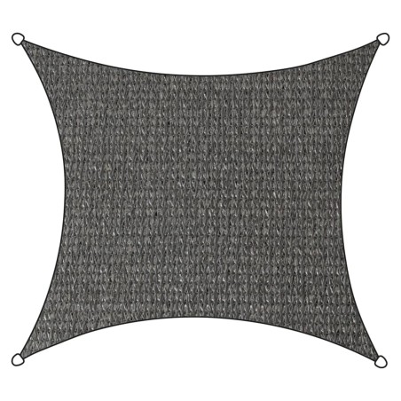 Livin'outdoor Sonnensegel Iseo HDPE Quadratisch 3,6x3,6 m Grau
