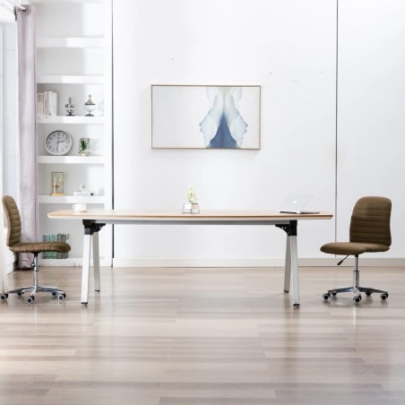 vidaXL Esszimmerstühle 2 Stk. Braun Stoff