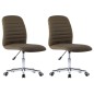 vidaXL Esszimmerstühle 2 Stk. Braun Stoff vidaXL Esszimmerstühle 2 Stk. Braun Stoff