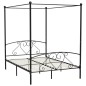 vidaXL Himmelbett-Gestell Schwarz Metall 140 x 200 cm vidaXL Himmelbett-Gestell Schwarz Metall 140 x 200 cm