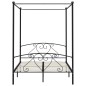 vidaXL Himmelbett-Gestell Schwarz Metall 140 x 200 cm vidaXL Himmelbett-Gestell Schwarz Metall 140 x 200 cm
