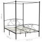 vidaXL Himmelbett-Gestell Schwarz Metall 140 x 200 cm vidaXL Himmelbett-Gestell Schwarz Metall 140 x 200 cm