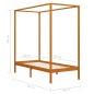 vidaXL Himmelbett-Gestell Honigbraun Massivholz Kiefer 100 x 200 cm vidaXL Himmelbett-Gestell Honigbraun Massivholz Kiefer 100 x 200 cm