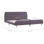 vidaXL Bettrahmen Taupe Stoff 160x200 cm vidaXL Bettrahmen Taupe Stoff 160x200 cm