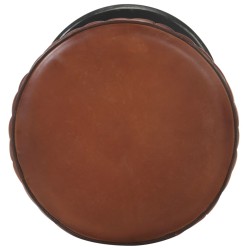 vidaXL Barhocker Braun Echtleder