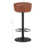 vidaXL Barhocker Braun Echtleder vidaXL Barhocker Braun Echtleder