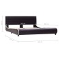 vidaXL Bettgestell mit LED Schwarz Kunstleder 140×200 cm vidaXL Bettgestell mit LED Schwarz Kunstleder 140×200 cm