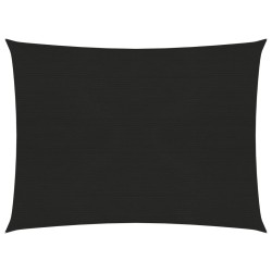 vidaXL Sonnensegel 160 g/m² Schwarz 3,5x4,5 m HDPE  