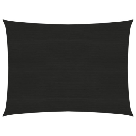 vidaXL Sonnensegel 160 g/m² Schwarz 3,5x4,5 m HDPE  