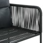 Gartenstühle 2 Stk. mit Polstern Poly Rattan Schwarz Gartenstühle 2 Stk. mit Polstern Poly Rattan Schwarz
