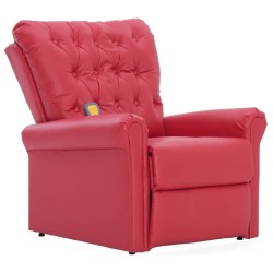 vidaXL Massagesessel Rot Kunstleder