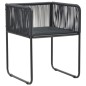 Gartenstühle 2 Stk. mit Polstern Poly Rattan Schwarz Gartenstühle 2 Stk. mit Polstern Poly Rattan Schwarz
