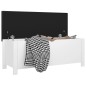 vidaXL Sitzbank mit Stauraum und Kissen Weiß 105x40x45cm Holzwerkstoff vidaXL Sitzbank mit Stauraum und Kissen Weiß 105x40x45cm Holzwerkstoff