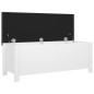 vidaXL Sitzbank mit Stauraum und Kissen Weiß 105x40x45cm Holzwerkstoff vidaXL Sitzbank mit Stauraum und Kissen Weiß 105x40x45cm Holzwerkstoff