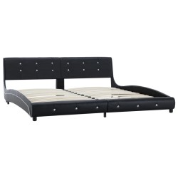vidaXL Bettgestell Schwarz Kunstleder 180 x 200 cm