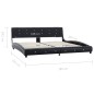 vidaXL Bettgestell Schwarz Kunstleder 180 x 200 cm vidaXL Bettgestell Schwarz Kunstleder 180 x 200 cm
