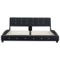 vidaXL Bett Schwarz Kunstleder 160x200 cm vidaXL Bett Schwarz Kunstleder 160x200 cm