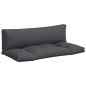 Palettenkissen 2-tlg. Grau Stoff Palettenkissen 2-tlg. Grau Stoff