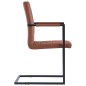 vidaXL Freischwinger 2 Stk. Braun Kunstleder vidaXL Freischwinger 2 Stk. Braun Kunstleder