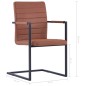 vidaXL Freischwinger 2 Stk. Braun Kunstleder vidaXL Freischwinger 2 Stk. Braun Kunstleder
