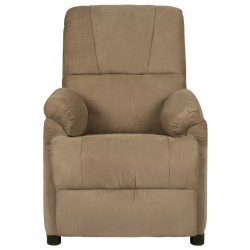 vidaXL Massagesessel Taupe Wildleder-Optik